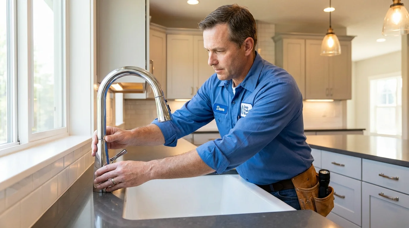 Kitchen faucet installation by Johns Plumbing LLC in Oologah