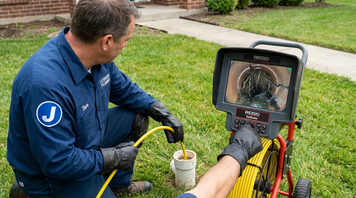 Sewer camera inspection being performed by Johns Plumbing LLC in Oologah